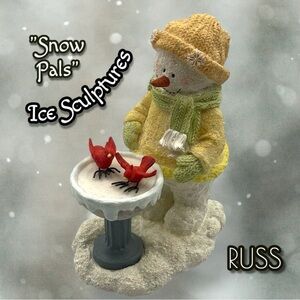 Russ "Snow Pals" Ice Sculptures Snowman Figurine